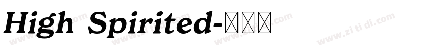 High Spirited字体转换